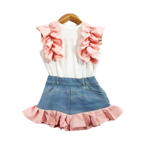 Pink Ruffle Short Set 3/4-14 Years