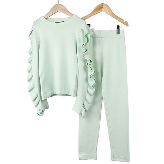 Mint Ruffle Frill Sleeve Co-ord Set 4-13 Years